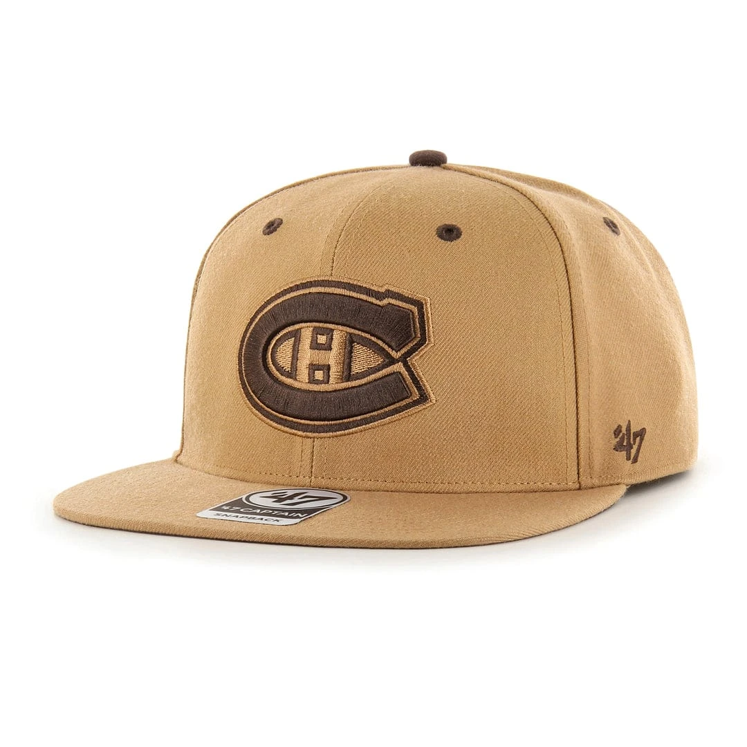 '47 BRAND Montreal Canadiens 47 Brand NHL Toffee Captain Hat Tan 1 '47 BRAND Montreal Canadiens 47 Brand NHL Toffee Captain Hat Tan