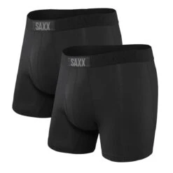 Saxx Ultra Boxers - Black / Black (2 Pack)